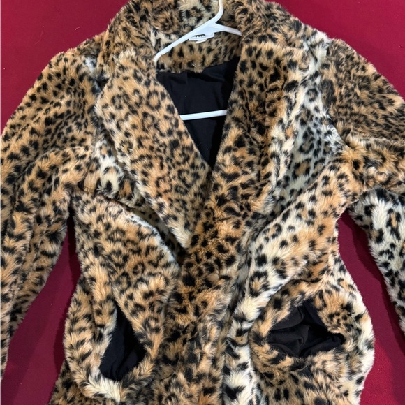 Faux Fur Leopard Print Teddy Jacket - Picture 5 of 6